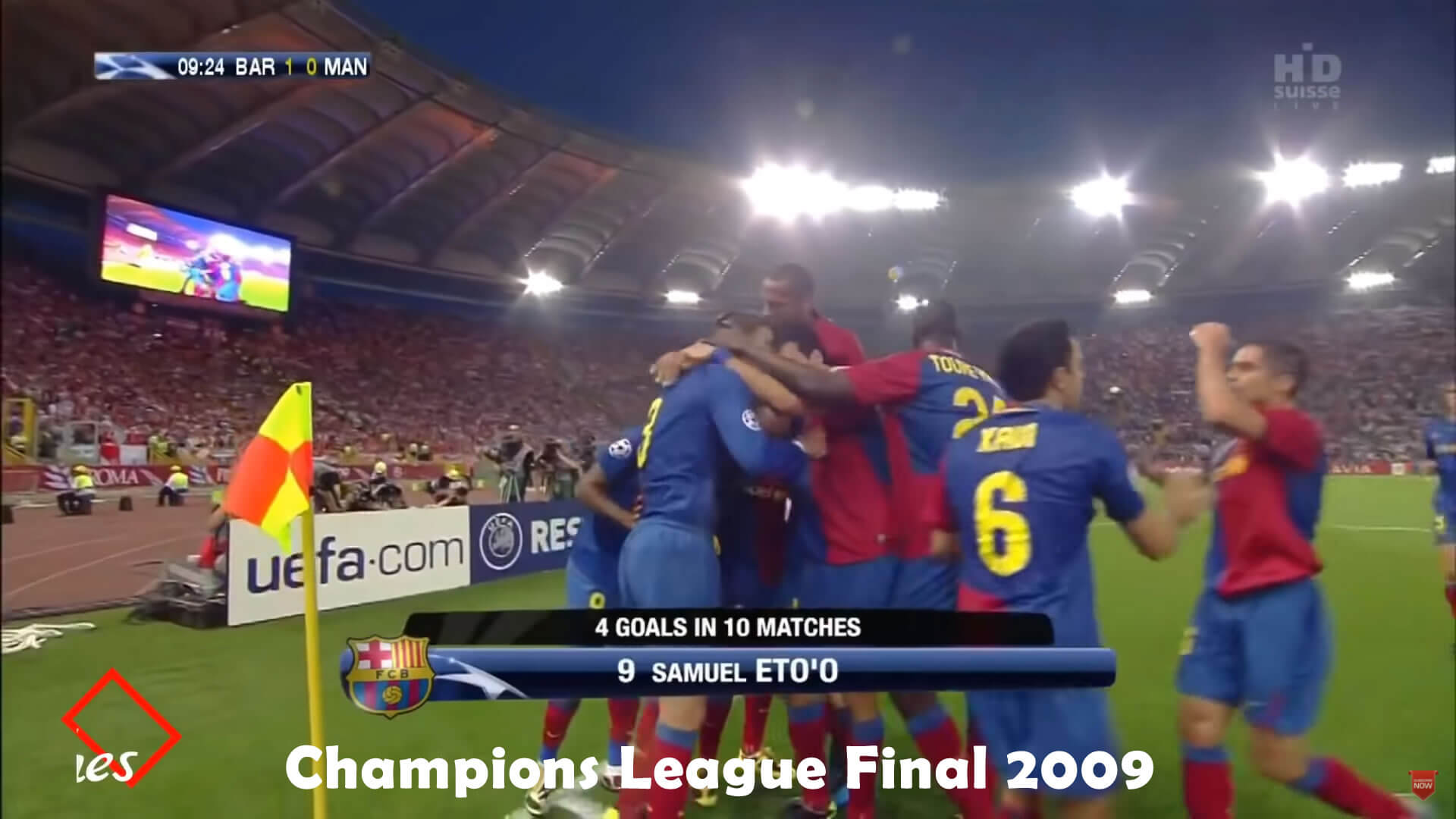 UEFA Champions League Final 2009 Eto'o Goal